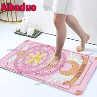 pink carpet pattern 40x6050x80cm bathroom carpet modern home decoration non slip bedroom bathroom waterproof room floor rug mat