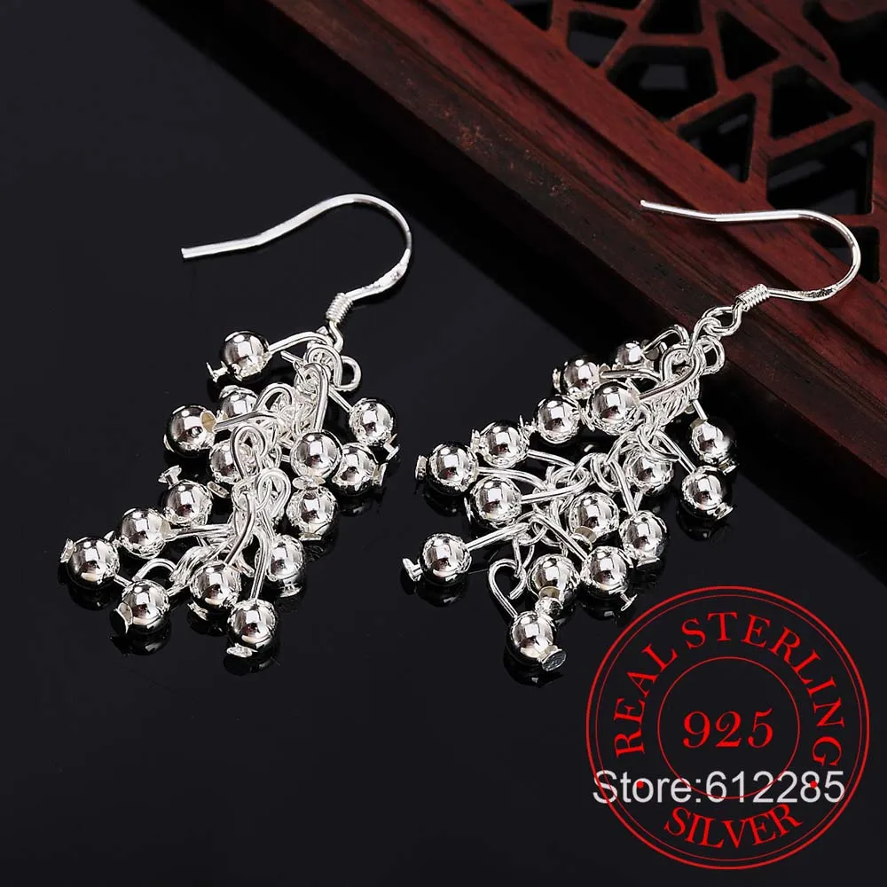 Оптовая продажа серьги из стерлингового серебра 925 пробы свадебные украшения