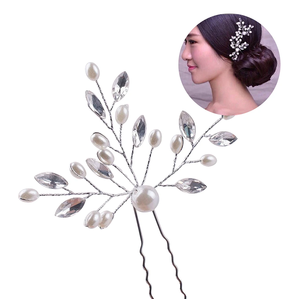 

Wedding Decor Charming Party Bridal Hair Pin U Shape Clip Catch With Pearls For Party Evening Fashion Anniversary Present Gift