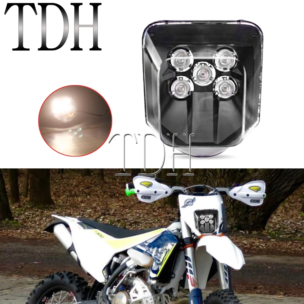 Enduro Dual Sport LED Motorcycle Headlight Head Light Lamp Supermoto Headlamp For FE TE 125 250 300 350 450 501 701 250i 300i