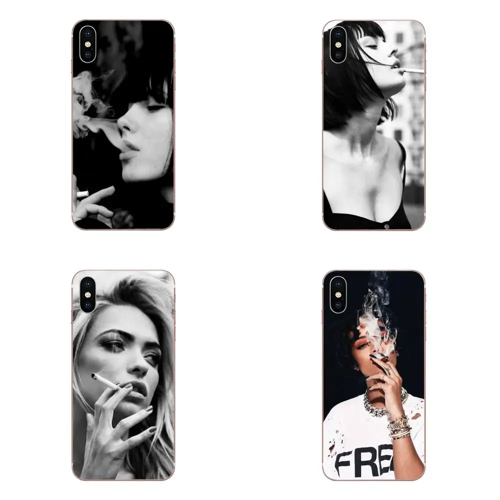 Сексуальная девушка курения электронных сигарет сверхтонкая закраина для Galaxy J1