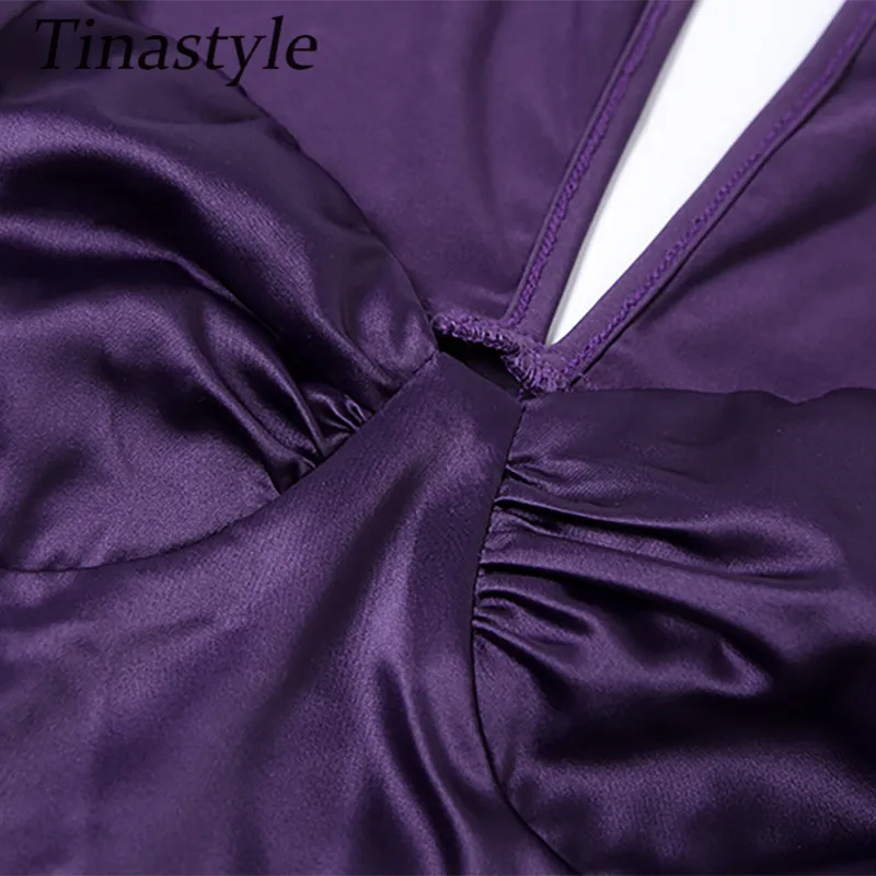 Tinastyle элегантное кружевное лоскутное вечернее платье для женщин с длинным