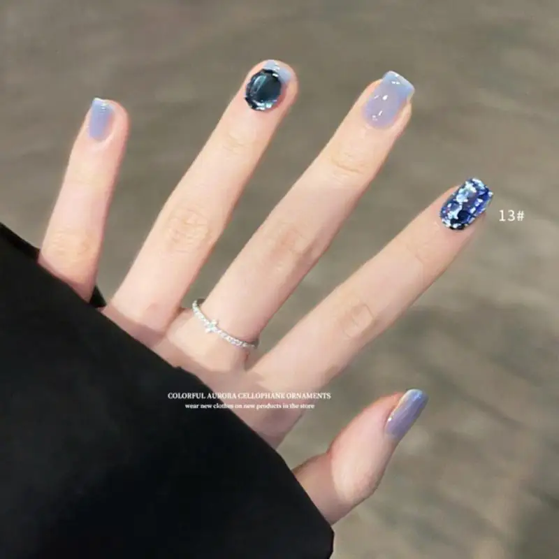 1 коробка смешанных Лазерных 3D ультратонких блесток для ногтей блестящие хлопья