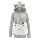 Женская толстовка с капюшоном, свитер с капюшоном, пальто, пуловер, красивый модный джемпер с длинным рукавом, топы