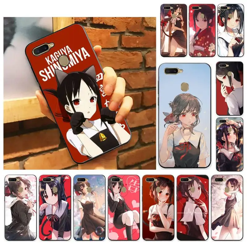 

FHNBLJ Kaguya Sama Love Is War Shinomiya Phone Case For Oppo Reno2 A9 A5 TPU Shell For Realme C3 6 Pro F5 F9 Funda Capa