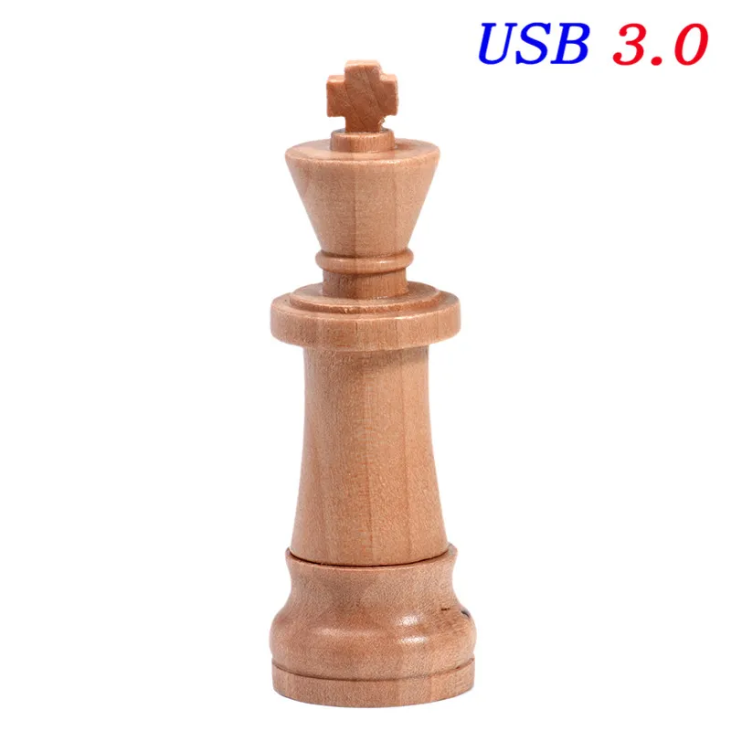 JASTER USB 3,0 деревянный международный шахматный USB флеш-накопитель 4 ГБ 16 ГБ 32 ГБ 64 ГБ логотип клиента свадебный подарок - Цвет: maple