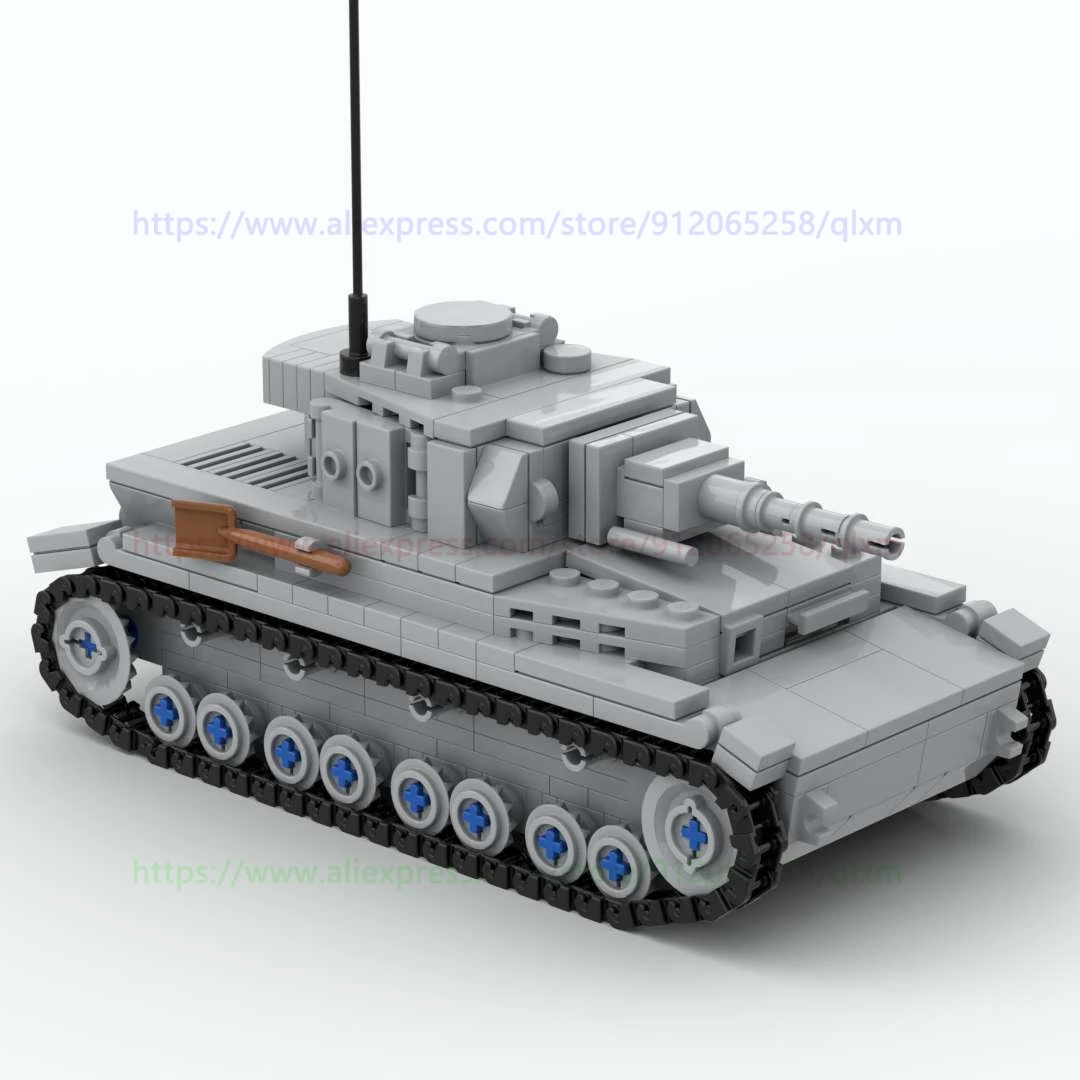 

Military Weapons Block Toy Panzer IV ausf F1 Building Bricks Model Assemblable Educational Creative Toys for Children 608pcs