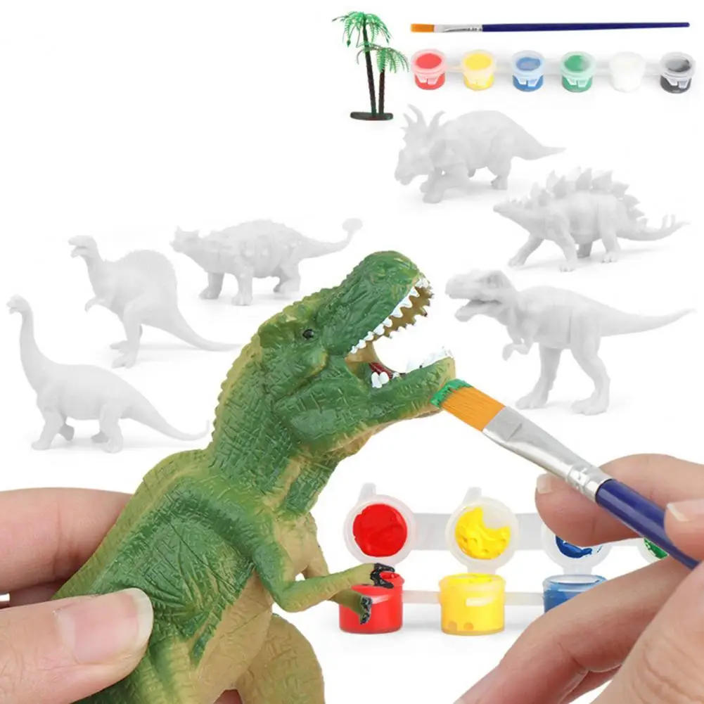 

Игрушка-динозавр, реалистичное ремесло, пластиковые DIY граффити, модель динозавра, наука и образование, родитель-ребенок, DIY живопись, игрушк...