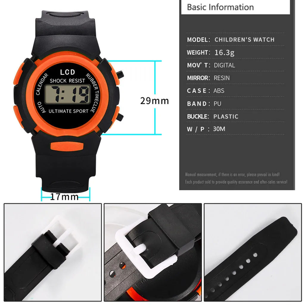

Children Girls Analog Digital Sport Led Electronic Waterproof Wrist Watch New Boy Regarder Ver #W5