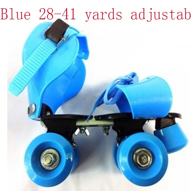 Двухрядные ролики регулируемые четырехколесные роликовые коньки для детей и