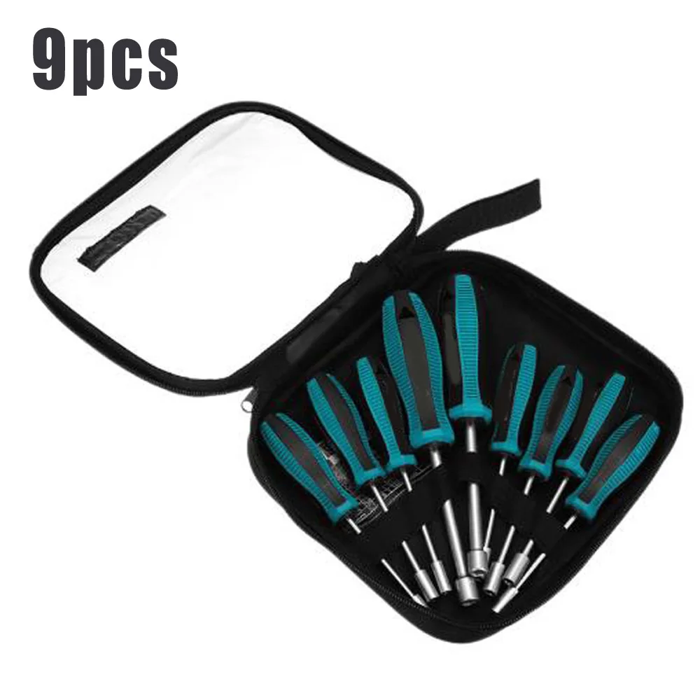 9X металлический торцевой ключ отвертка шестигранная гайка Nutdriver инструмент 3 0 8