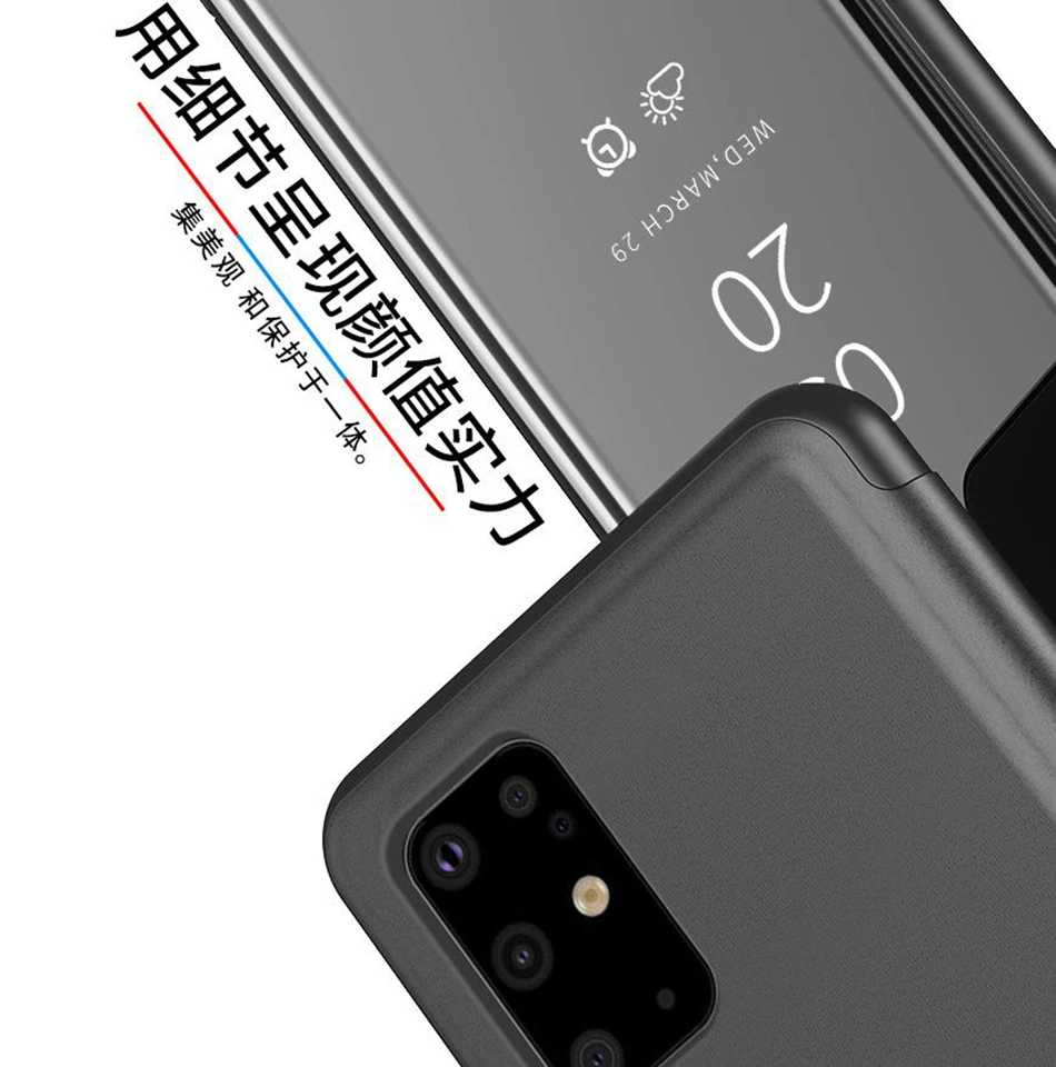 Умный зеркальный чехол для телефона Xiaomi Redmi Note 9s 8 7 K20 5 6 Pro 8T 8A 4X 7A Plus Mi 10 Lite 9 SE A1 A2 5X 6X