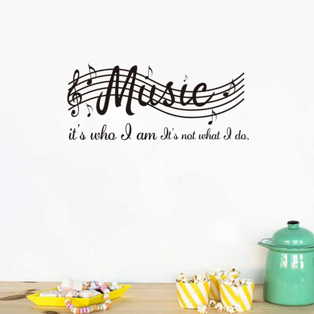 

Musical Note Pattern Personality Wall Sticker Removeable Wall Decal for Bedroom Living Room Decoration (Black)