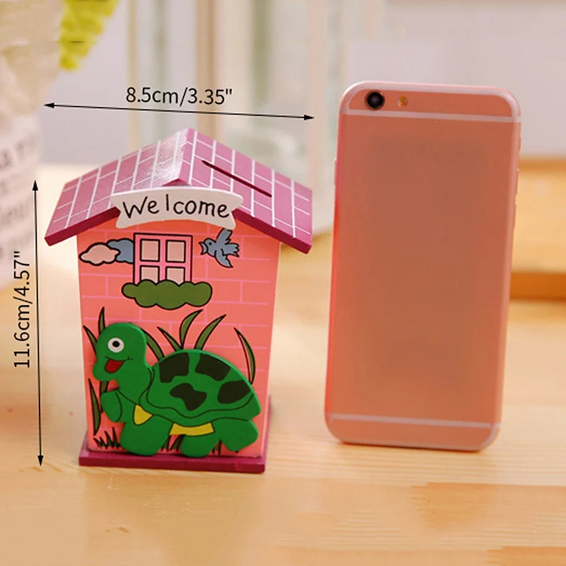 Распродажа денежный ящик дом Форма бак для хранения забавные деревянные Чехол