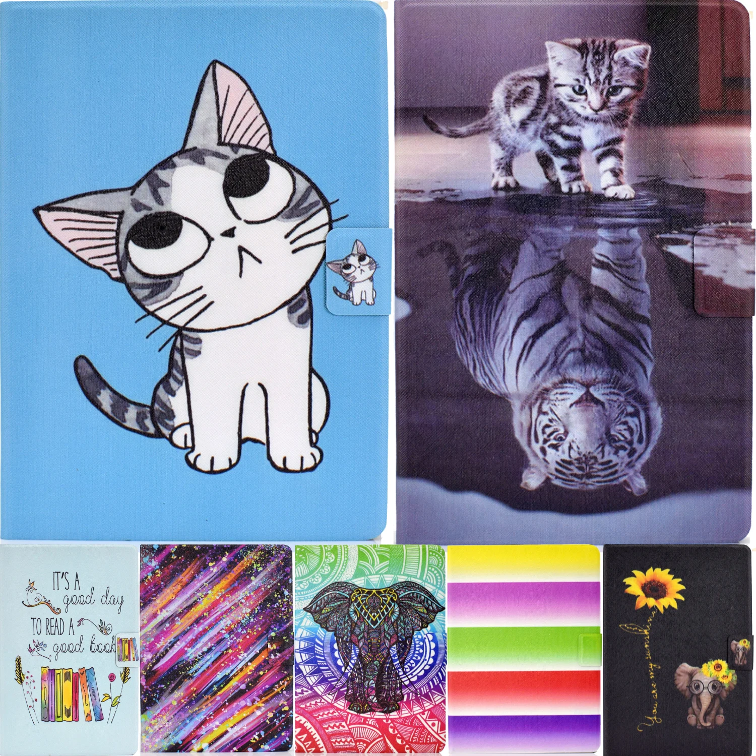 

For Samsung Galaxy Tab A7 Cover 10.4 SM-T500 SM-T505 Folding Stand Tablet Case For S6 Lite P610 Tab A7 2020 Case T550 T510 T290