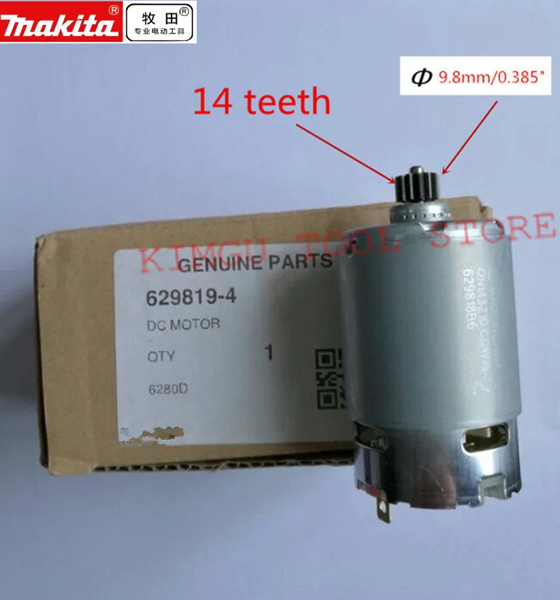 

Оригинальные детали 14-зубного двигателя 629819 -4 DC 14,4 В для MAKITA 6280DWPE3 6280D 6280DWE 6281DWE BDF343 6281DWPE MT070 6281D 6281DW