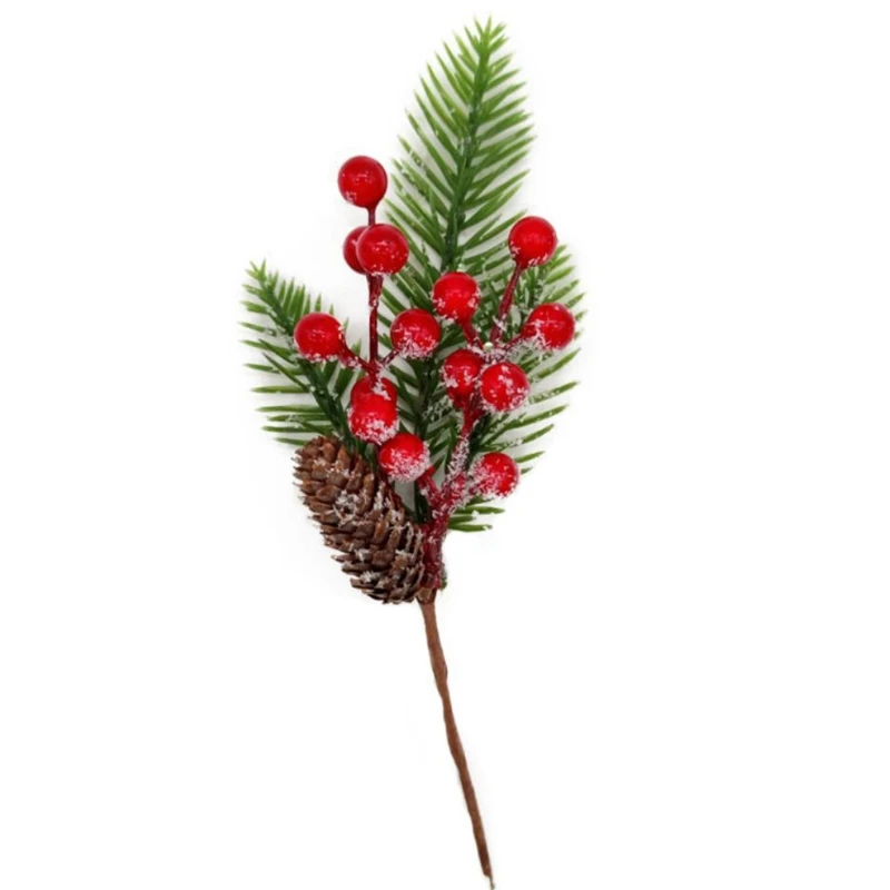 

Christmas Tree Ornaments Artificial Pine Cones Small Artificial Fruit Foam Christmas Fruit Garland Decor Home Xmas L5YB