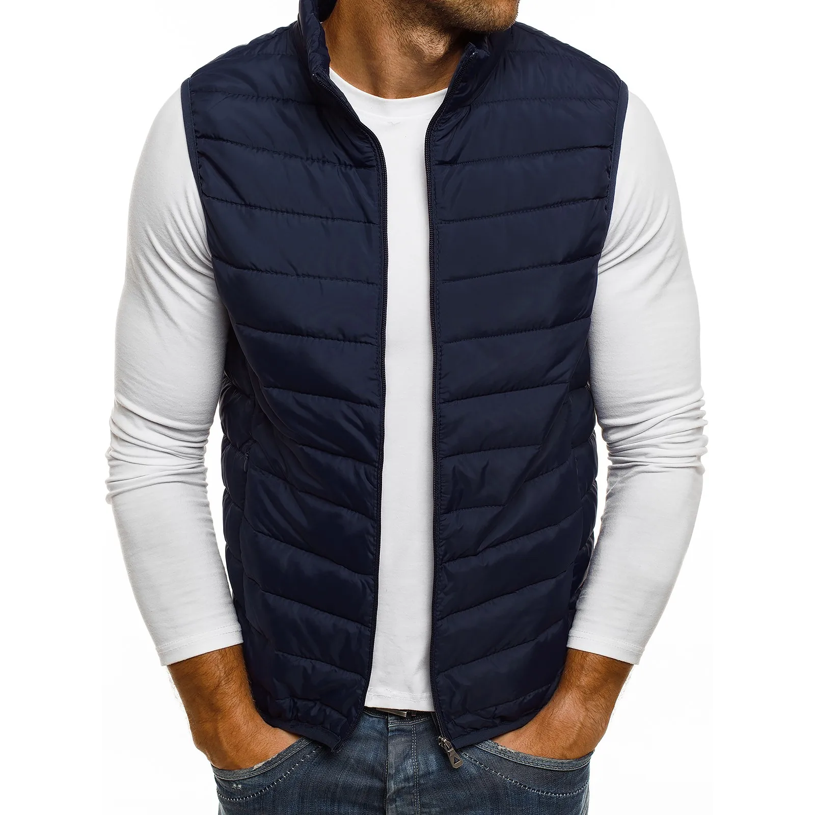 High quality clothing vest jacket men's new autumn warm sleeveless winter casual street | Мужская одежда