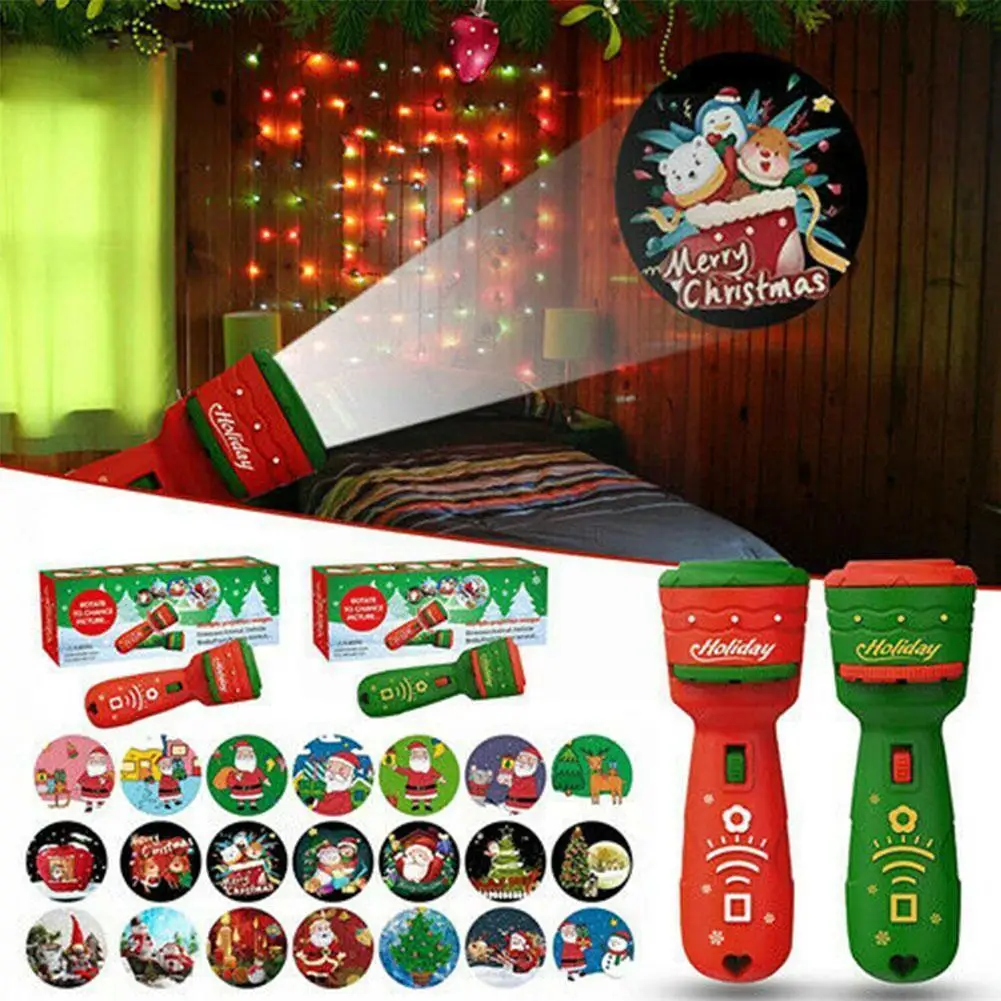 

Christmas Portable Led Lantern Projector With 21 Rotating Operated Decorative Patterns Toys Battery Holiday Light,kids T8r3