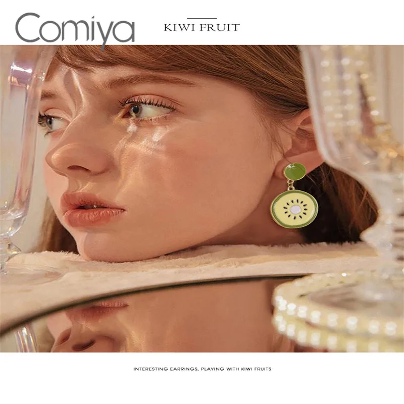 Серьги-подвески женские Comiya из цинкового сплава длинные золотого цвета кулон в