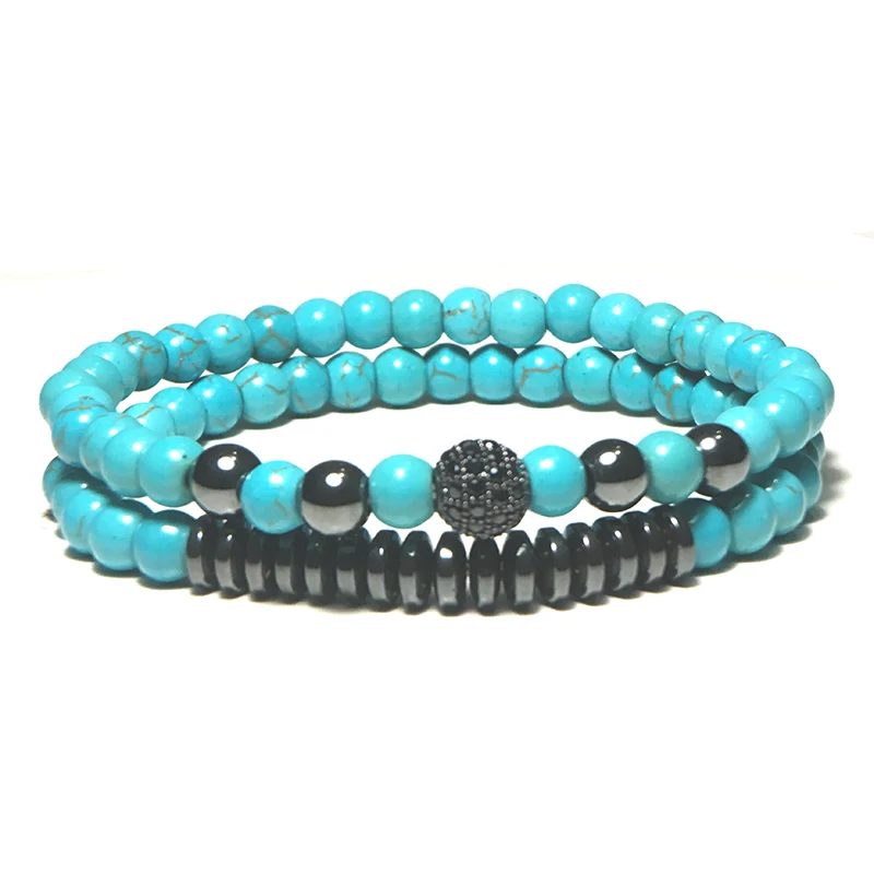 Diffone 2 шт./пара мужской браслет настоящий натуральный оникс вулканический