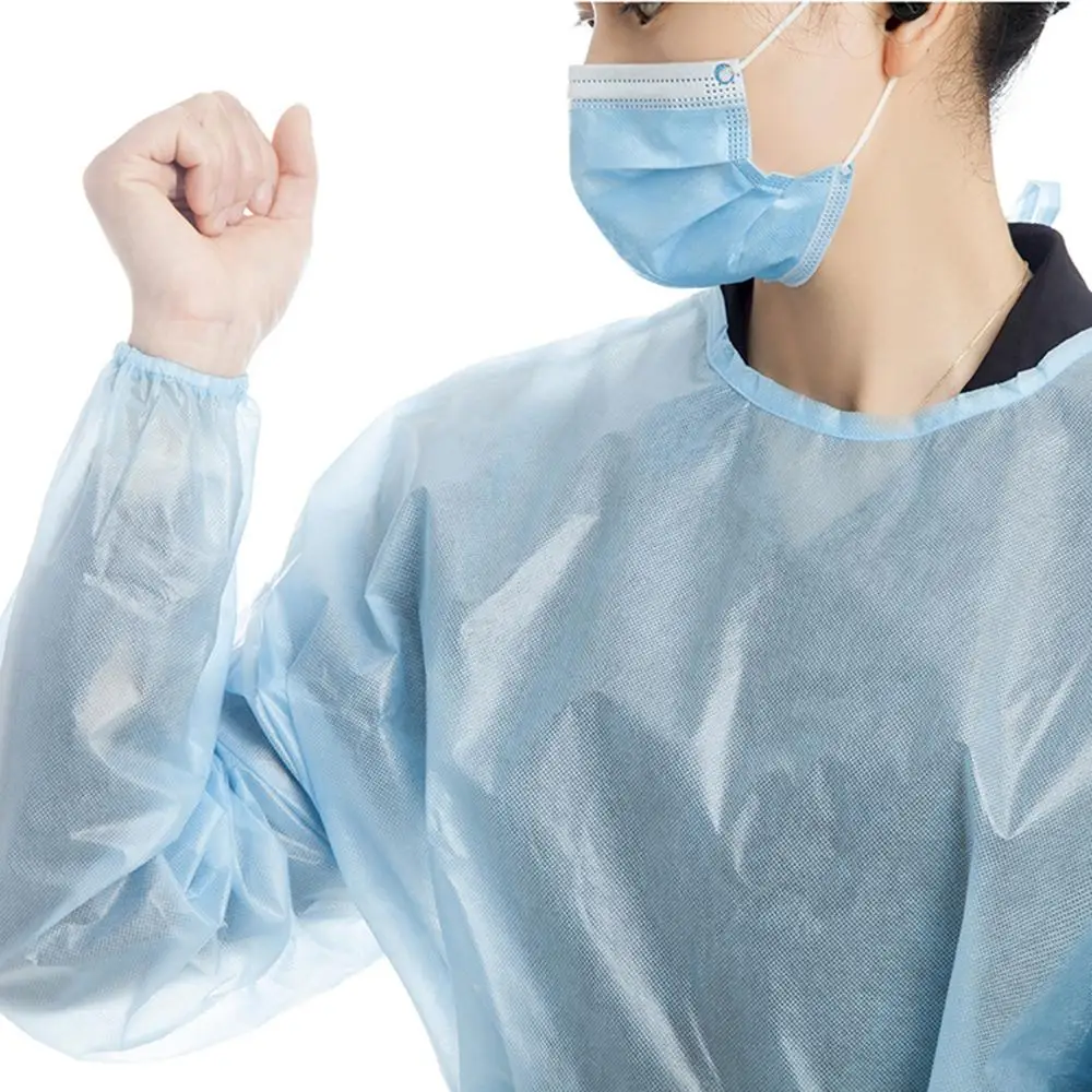 Одноразовая Защитная одежда без пыли водонепроницаемые изоляционные халаты