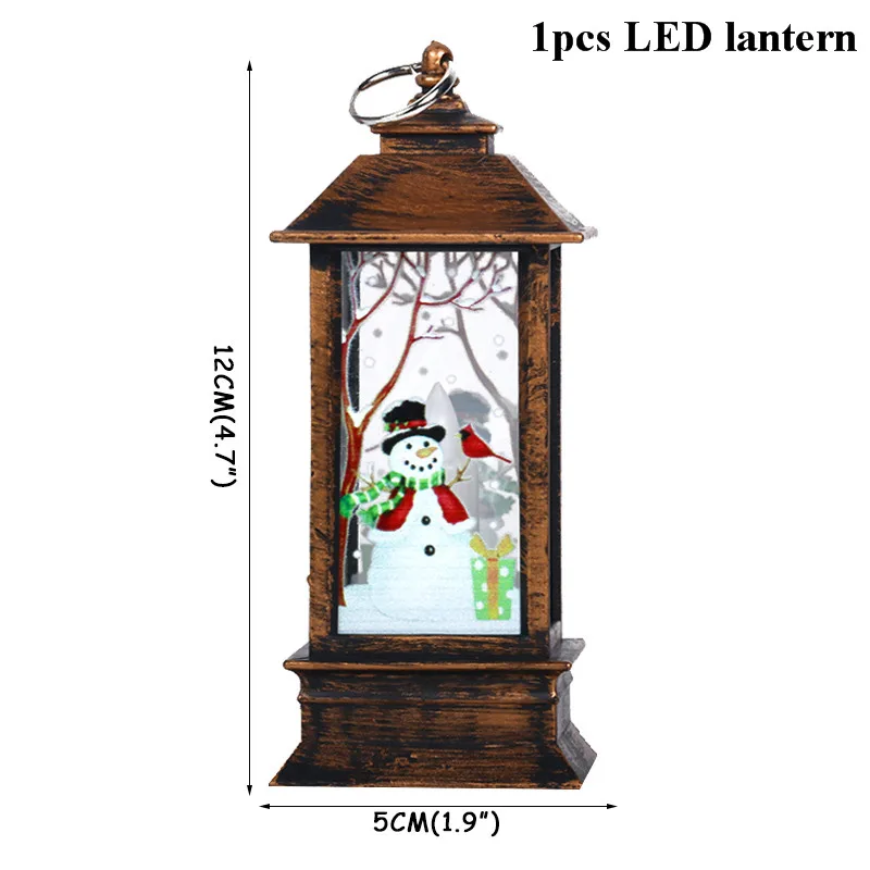 1pcs LED lantern E Веселые рождественские подарочные сумки Рождественская елка пластиковая упаковочная сумка Снежинка коробка с рождественскими конфетами новогодний спрос среди детей сумка Noel Navidad - Цвет: 1pcs LED lantern E