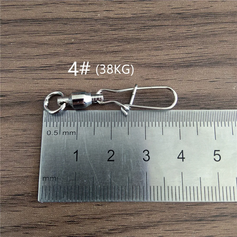 

30PCS #0 #1 #2 #3 #4 Stainless Steel Fishing Connector Rolling Swivel Snap Pins Fishing Tackle Accessories