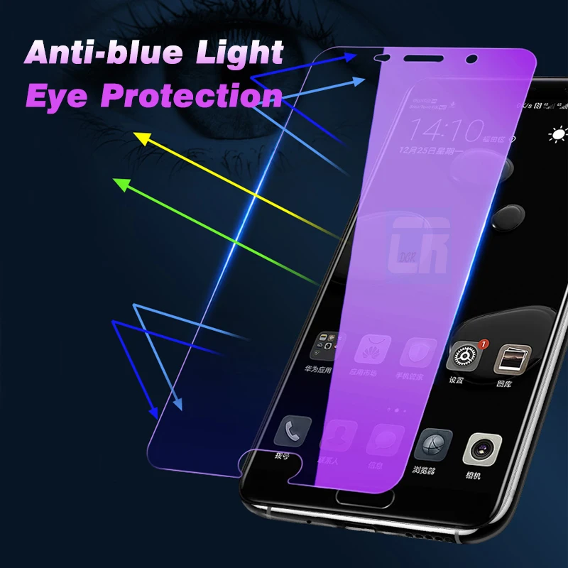 

3Pcs 2.5D Anti-blue Light Protective Glass for Huawei P20 P30 Mate 10 20 Lite Nova 5T 7 Y8P Y6 Y7 Y9 Prime 2019 Screen Protector