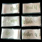 Золотистая Блестящая атласная лента с поясом для свадебной вечеринки, девичника, искусственная кожа, товары для фотосессий