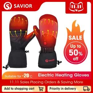 Перчатки теплые для мужчин и женщин, водонепроницаемые спортивные перчатки с электроподогревом, для катания на сноуборде, лыжах, мотоцикле, охоты