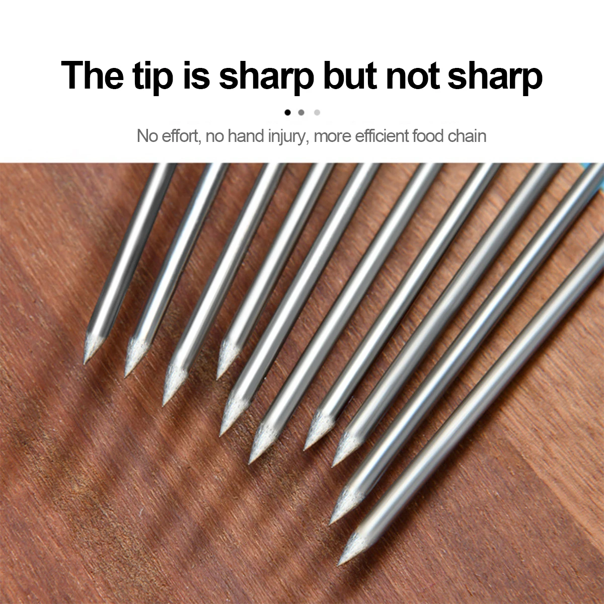 Шпажки из нержавеющей стали с деревянной ручкой для барбекю| |