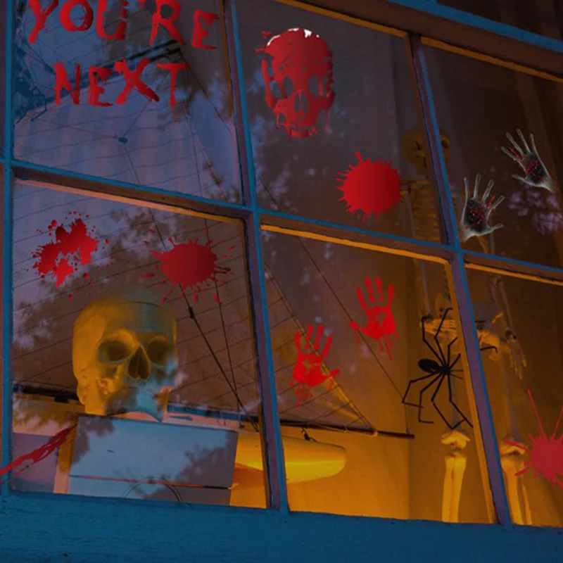 

Halloween Stickers Wall Window Refrigerator Decoration Party Supplies Horror