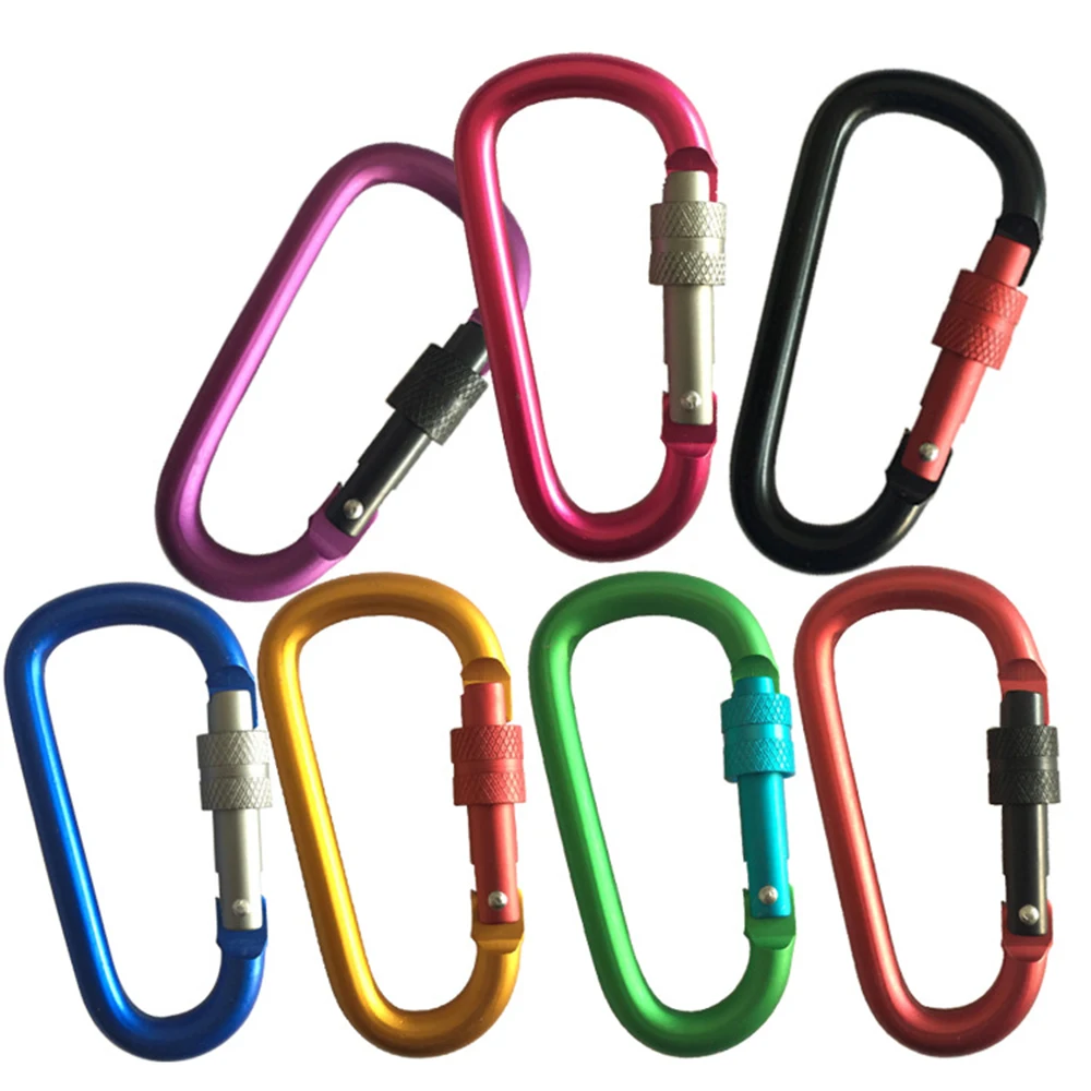 5 шт. D Тип открытый алюминиевый карабин брелок висячий защелкивающийся крючок