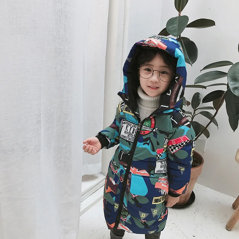 Детский пуховик с капюшоном для мальчиков и девочек|Пальто парки| |
