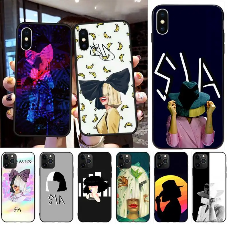 CUTEWANAN Sia самый большой черный мягкий чехол для телефона iPhone 11 pro XS MAX 8 7 6 6S Plus X 5S SE 2020