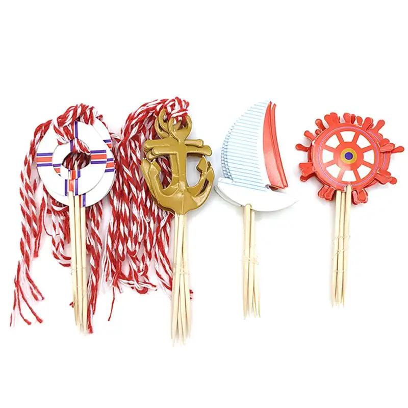 48 шт торт флаг креативный Морской стиль практичный модный десерт парусник