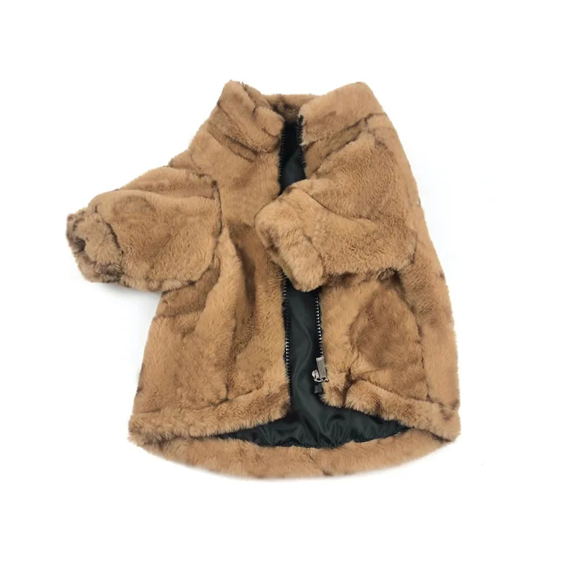 

Luxury Designer Pet Dog Clothes Coat Small Medium puppy French Bulldog Autumn Winter Plus Velvet Warm Coat jacket A-003-1-2-3