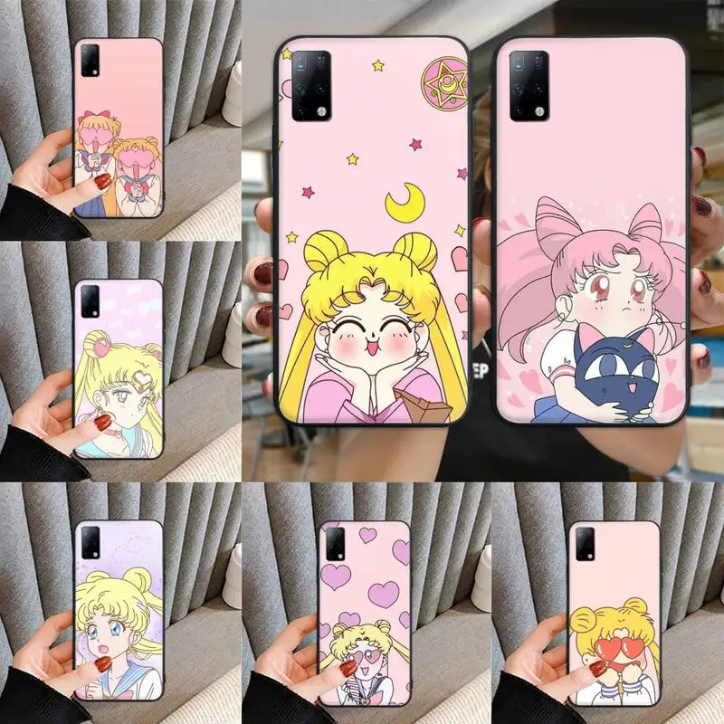 

Lovely Sailors Cute Moon Phone Case for Samsung S6 S7 S8 S9 S10 edge plus S10 5G S20 S21 S30ultrs 5G Fundas Cover