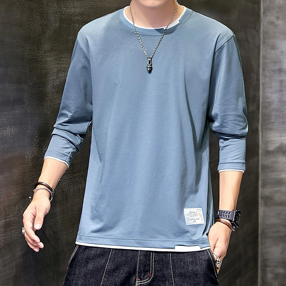 

Korean Fashion Tops Casual Sweatshirts Autumn Spring Wear Men Men Sweatshirt Streetwear Men Long Sleeve Shirts O-neck Men