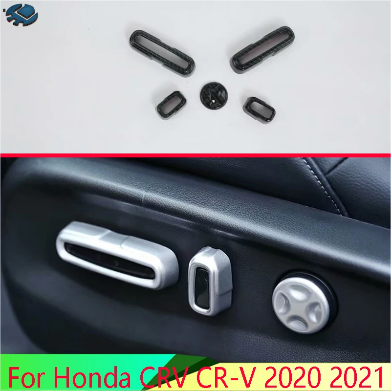 

For Honda CRV CR-V 2020 2021 Car Accessories ABS Interior Inner Seat Adjustment Switch Knob Button Cover Trim