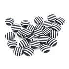 Новая мода 40 шт 12 мм черно-белые цвета в полоску стильные плоские задние кабошоны из смолы подходят 12 мм Камея База Cabochons-W3-19