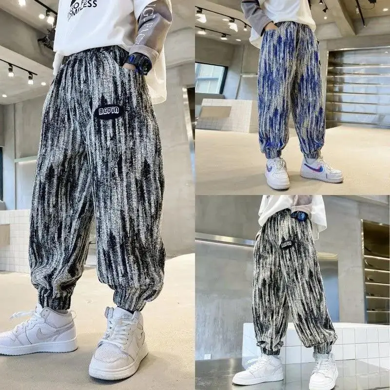 

2022 Summer Girls Pants Joggers Girls Harem Pants Track Thin Sweatpants Letter printed Trousers Fashion Girls Clothes 4-14 Years
