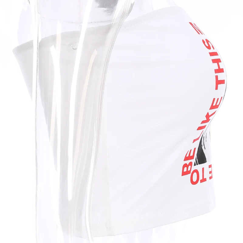 Женский топ без бретелей белый хлопковый бандо с узкой талией уличная одежда