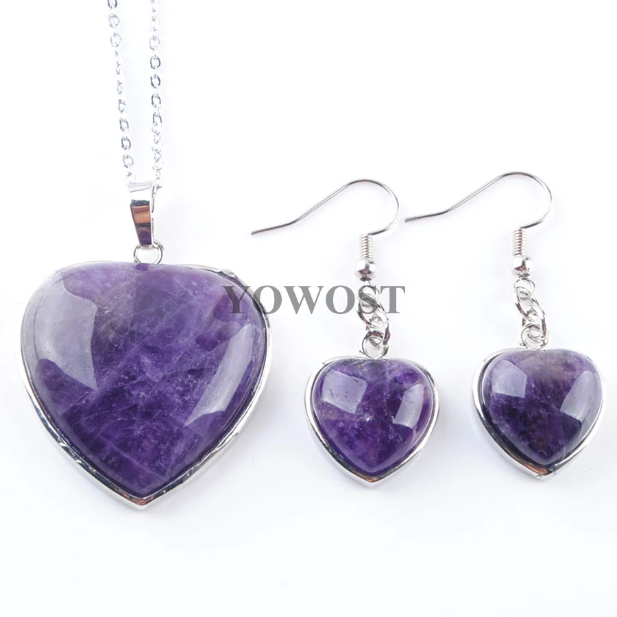 Женское ожерелье с подвеской серьги-кольца бусы для вечеринки любовным сердцем