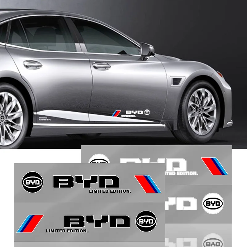 

2pcs Car Fashion Vinyl Racing Sports Wrap Sticker Decal for BYD All Model S6 S7 S8 F3 F6 F0 M6 G3 G5 G7 E6 L3 Tang Song Et Goods