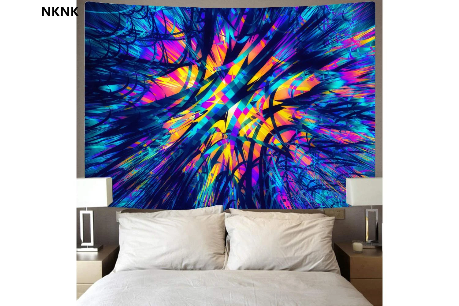 

NKNK Geometric Tapiz Psychedelic Home Tapestrys Vortex Tapestries Color Tenture Mandala Wall Hanging Boho decor Hippie Printed