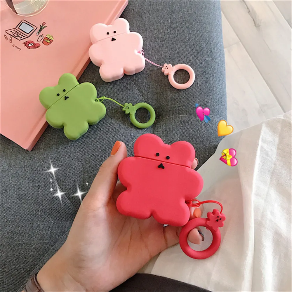 Q UNCLE модные чехлы карамельных цветов для Apple airpods силиконовые забавные маленькое печенье футляр для наушников для Apple airpod2 Крышка для наушников