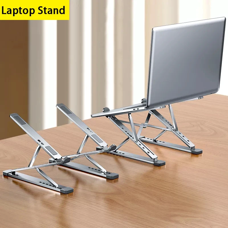 

Adjustable Height with Multiply Angle Laptop Notebook Stand with Adjustable Riser Compatible for MacBook Pro/Air, Surface Laptop