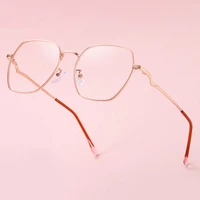 1910 irregular eyewear fashion metal frame glasses for women full rim myopia spectacles hot selling